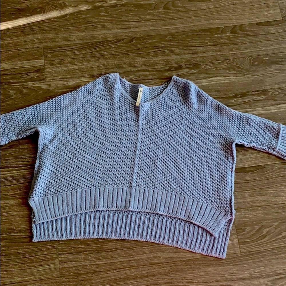 The Impeccable Pig Pale Blue Poncho Sweater